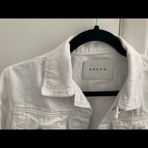 Blank NYC White Denim Jacket with frills